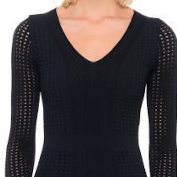 John and Jenn Black Dress with Mesh Overlay Size US Small - Picture 2 of 6